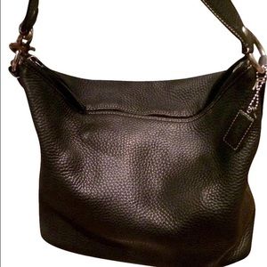 Coach Black Pebbled Leather Sarah Handbag