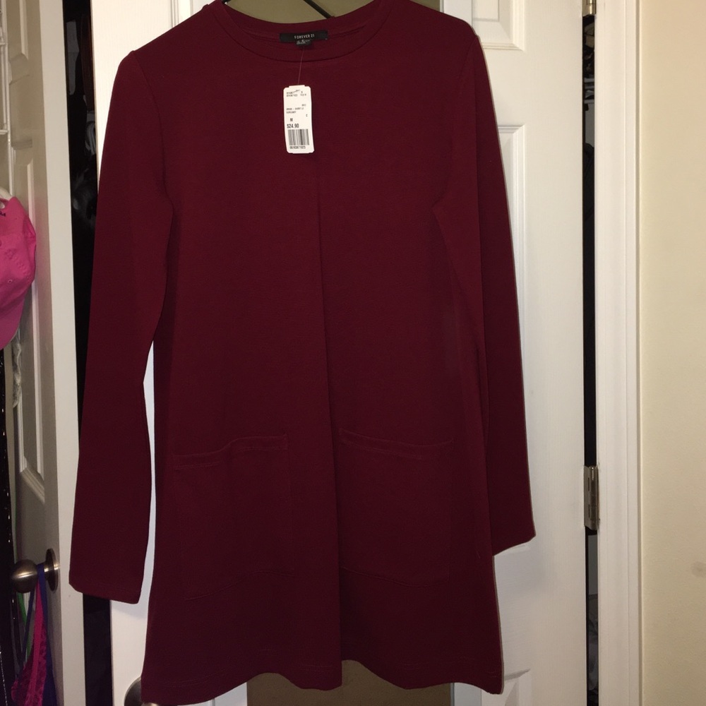 Forever 21 burgundy dress