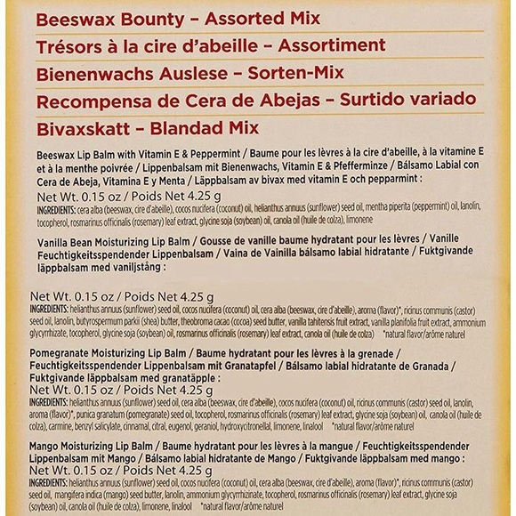 🔺Burt's Bees Beeswax 4 Pack Lip Balm - Picture 2 of 6