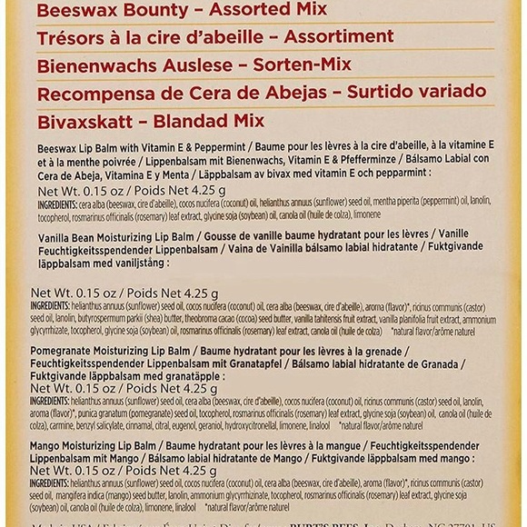 🔺Burt's Bees Beeswax 4 Pack Lip Balm - Picture 3 of 6