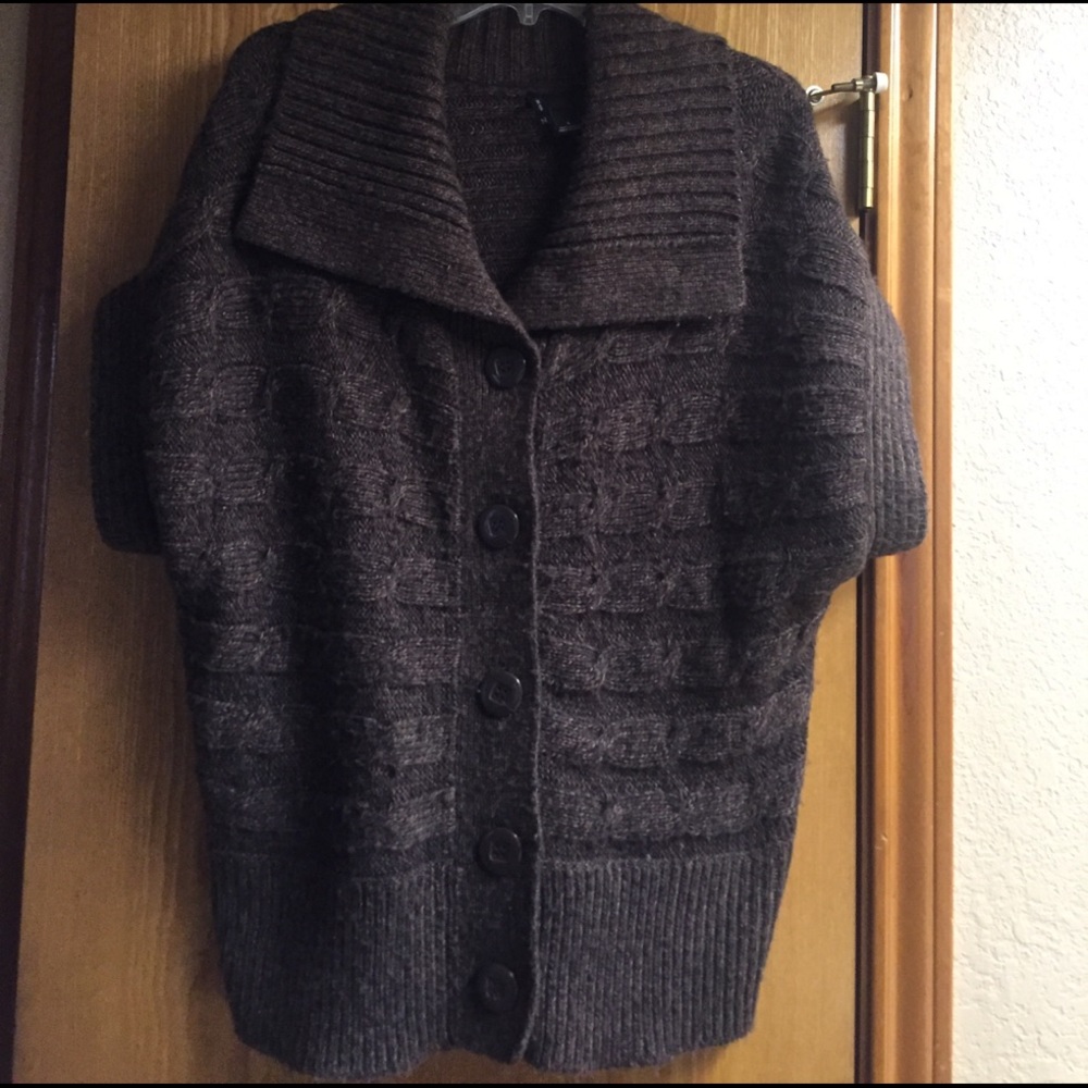 Brown button up sweater