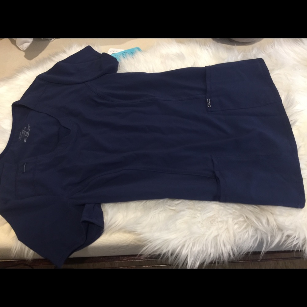 New with tags women's scrub top navy blue