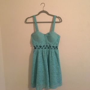 Patterned Blue Dress