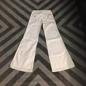 Hudson white Wide leg jean