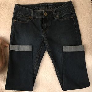 The Limited dark blue cuffed Skinny Ankle Jeans 0P