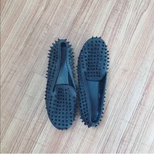 UNIF Gray Hellraiser Studded Loafer