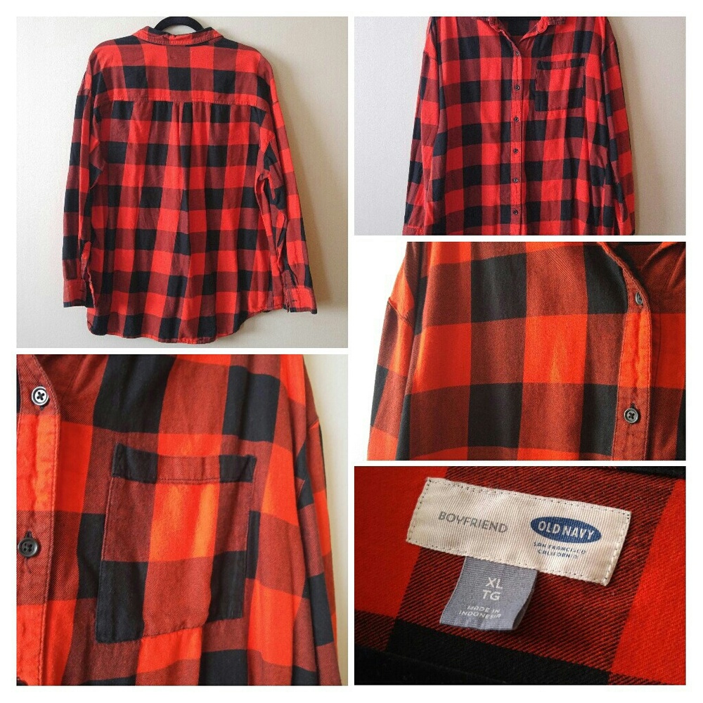 Buffalo plaid boyfriend flannel