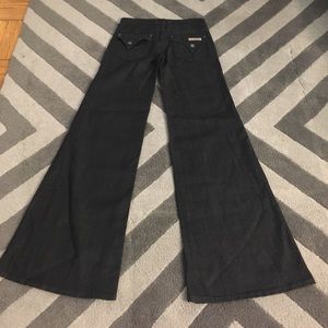 HUDSON dark wash wide leg jean
