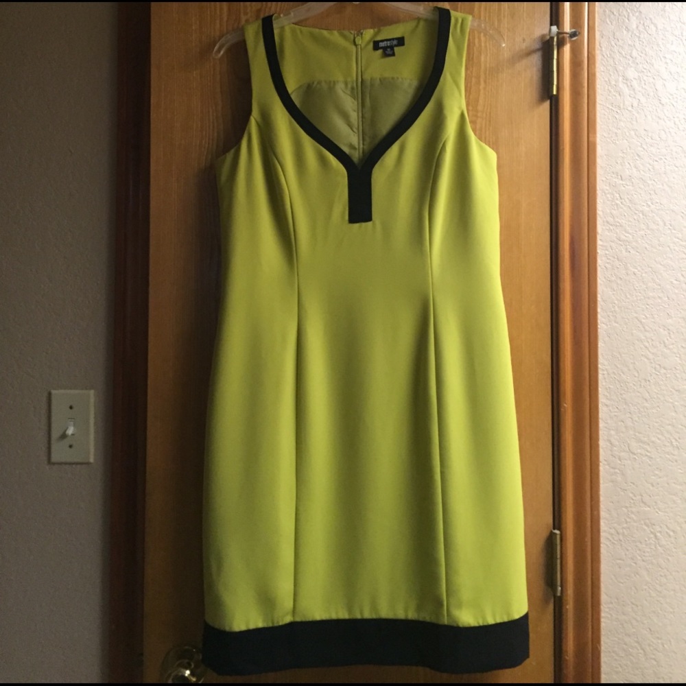 Lime green sleeveless dress