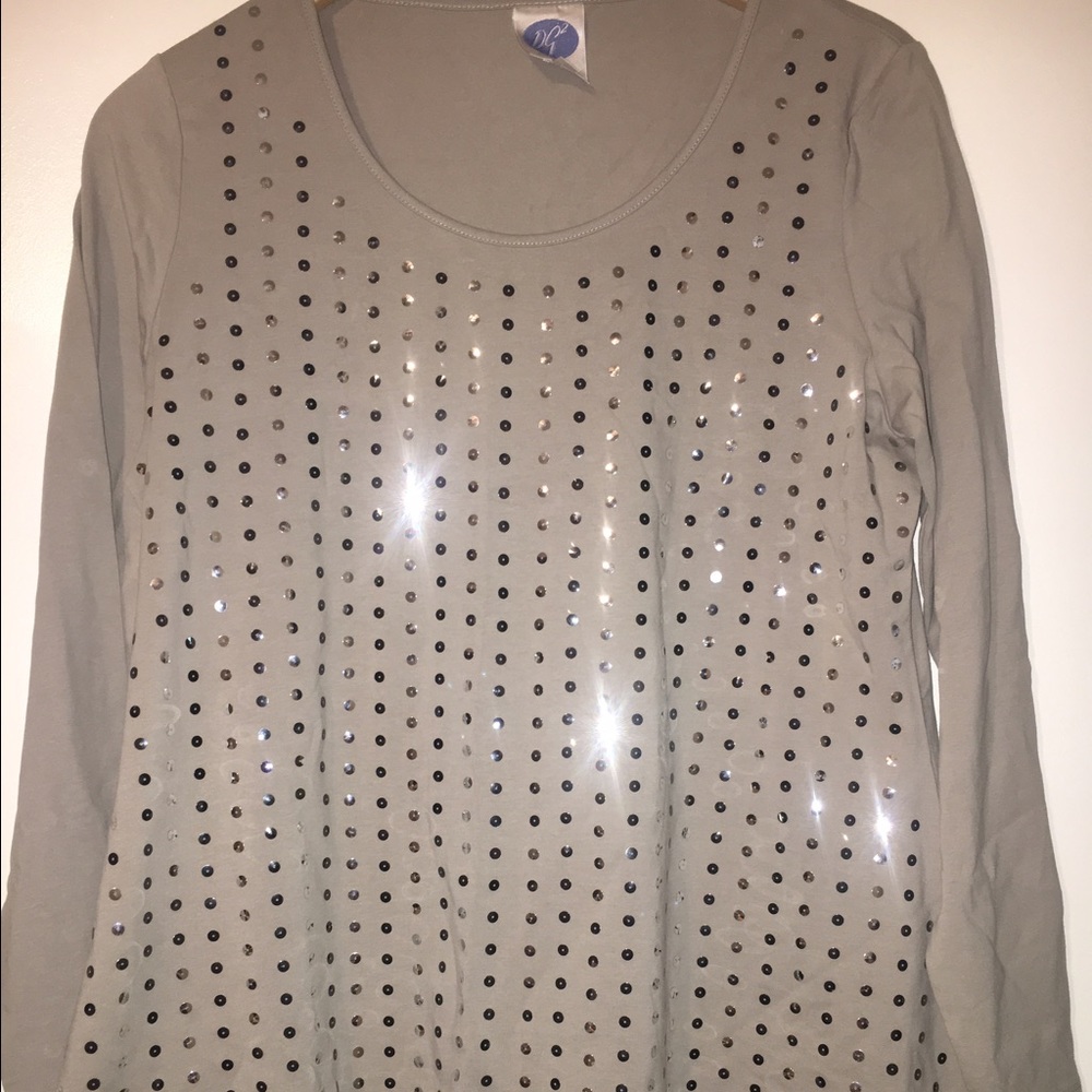 Beautiful Long Sleeve Sequin Shirt