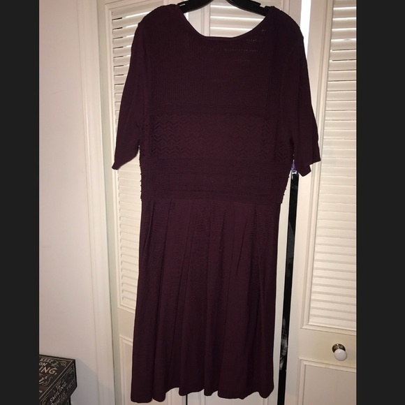 Beautiful burgundy fit & flare dress SALE! - Picture 4 of 5