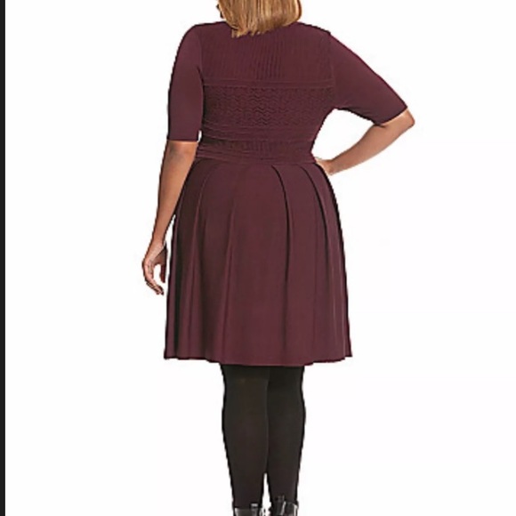 Beautiful burgundy fit & flare dress SALE! - Picture 5 of 5