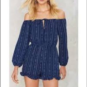 Ariana off-the-shoulder Romper