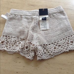 Free People Crochet Shorts