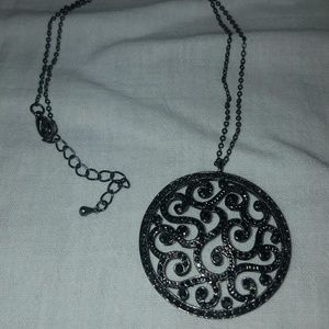 New York & Company black rhinestone necklace