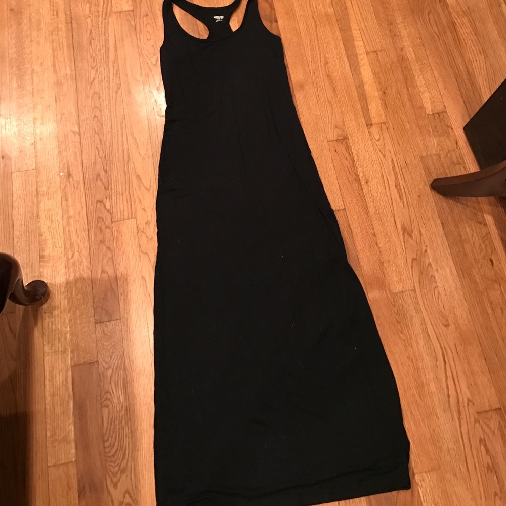Black racer back maxi dress