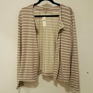 NWT Bordeaux Reading Room striped cardigan