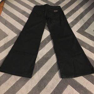 HUDSON black wide leg pant