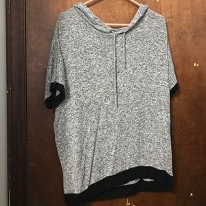 Hooded short sleeve top