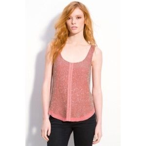 NWOT! Renzo+Kai Beaded Silk Tank, Size Large