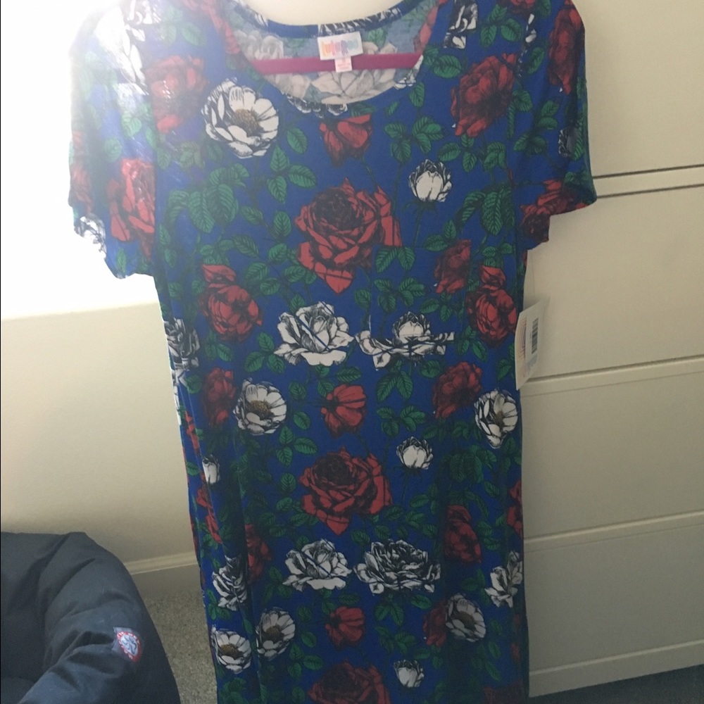 RARE Unicorn LuLaRoe Roses Carly Dress Floral