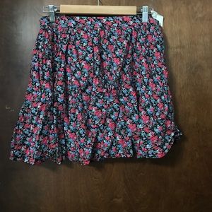 Floral print skater skirt