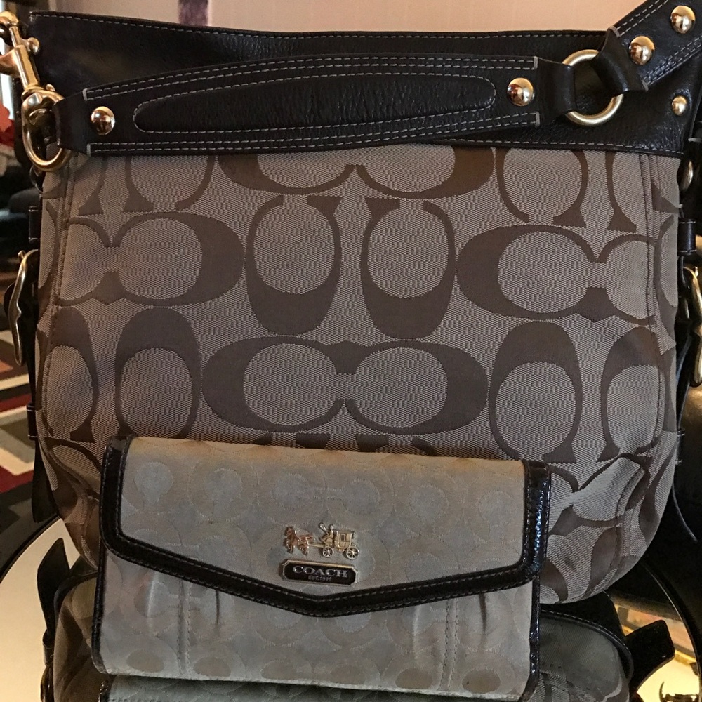 Coach Zoe handbag and wallet