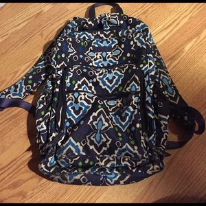 NWOT Large Campus Vera Bradley Backpack, Ink Blue