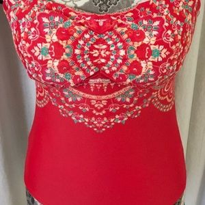 Athleta tankini top and swim skirt.