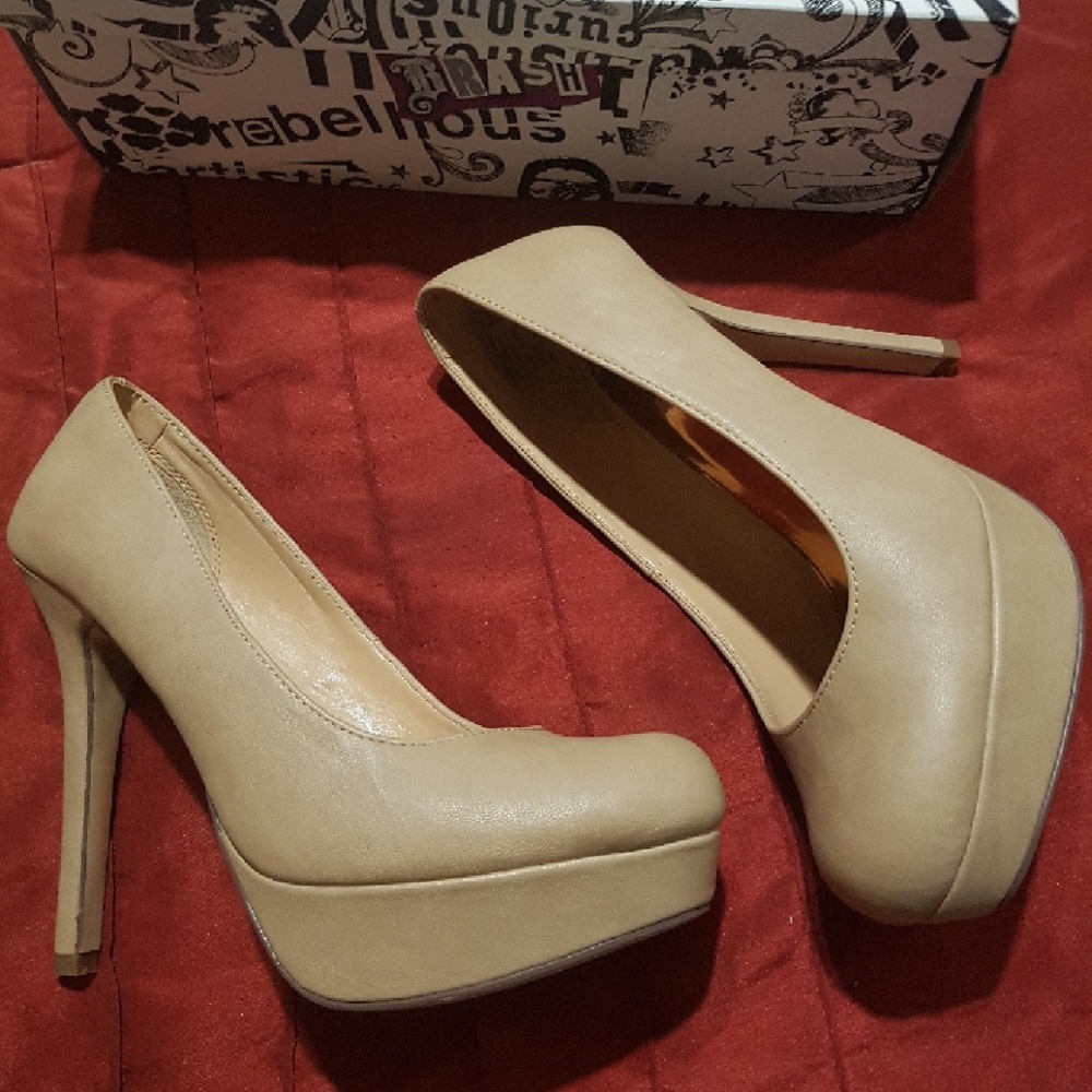 Tan Platform Heels
