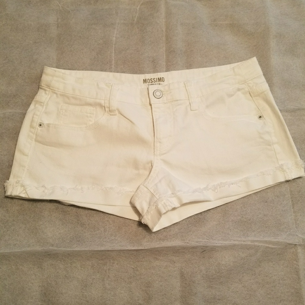 Mossimo White Mid-Rise Short Shorts