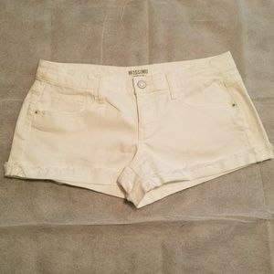 Mossimo White Mid-Rise Short Shorts