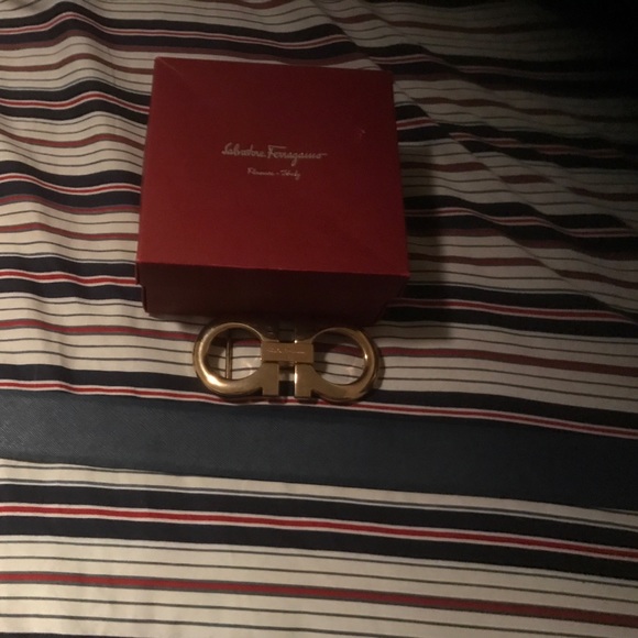 Reversible blue/black Ferragamo belt 100% real