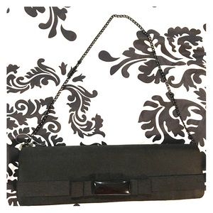 Women's Black satin evening clutch handbag purse Women's Black satin evening clutch handbag purse