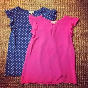 Lot of 2 J. Crew silk tops sz 4