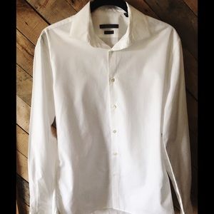New John Varvatos Men's White Slim Dress Shirt