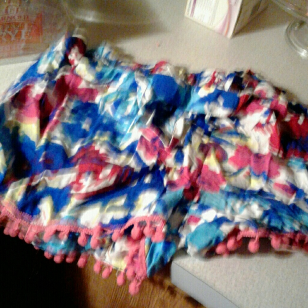 Pair of short with pink fring.