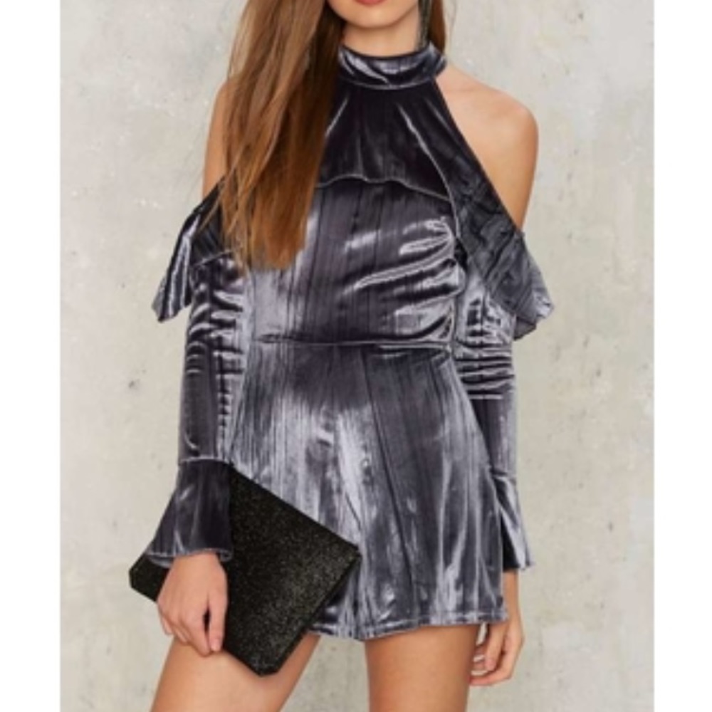 Nasty Gal Velvet Romper ❄️