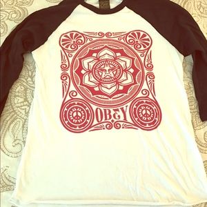 Obey Baseball Tee From Zumiez Size Small