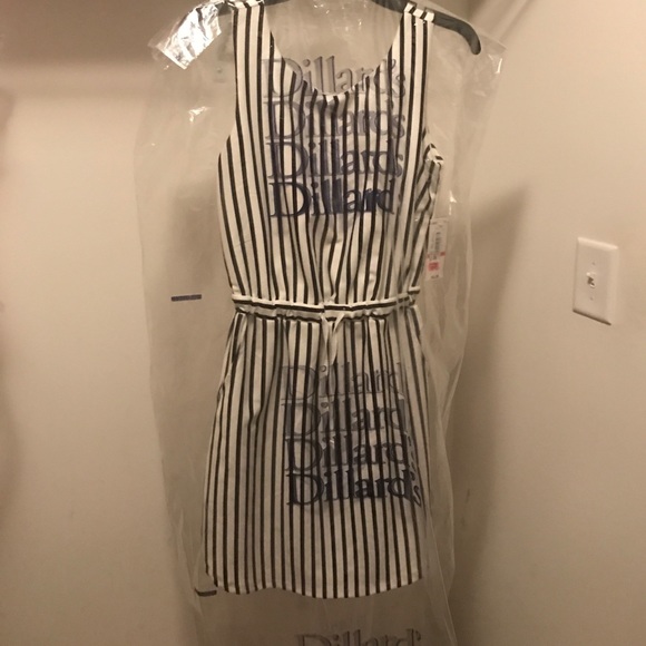 Striped Drawstring Tank Dress - Picture 1 of 3