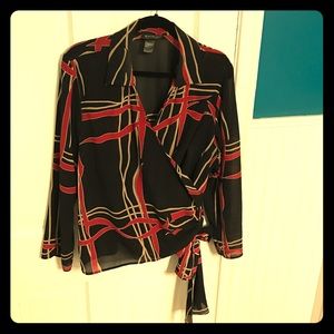 Lane Bryant Collared Wrap Shirt