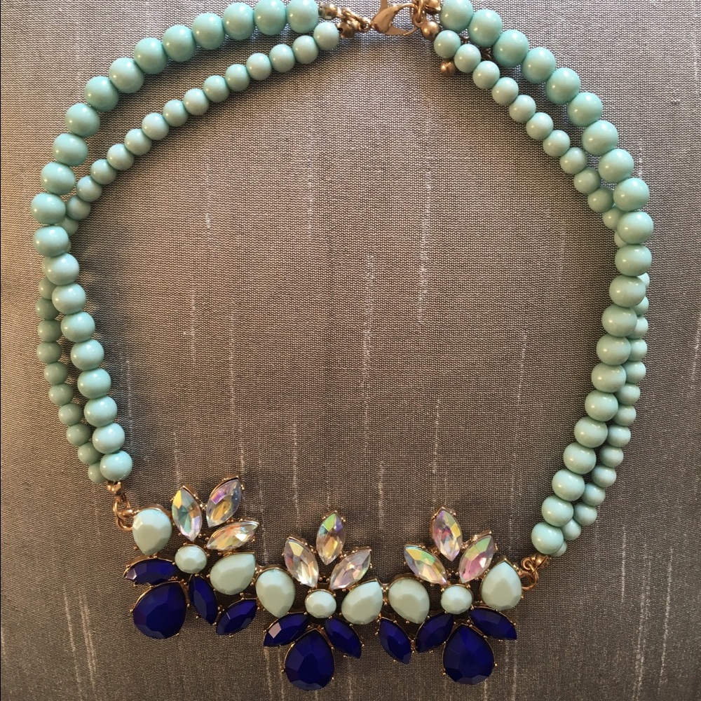 Mint & Royal Blue Necklace