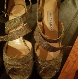 Authentic Jimmy Choo Golden Strap Heels