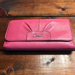 Coach Ashley Leather Wallet in Ginger Beet