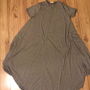 Mockneck black/white strip dress, size Large