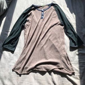 Men's Large brown button shirt