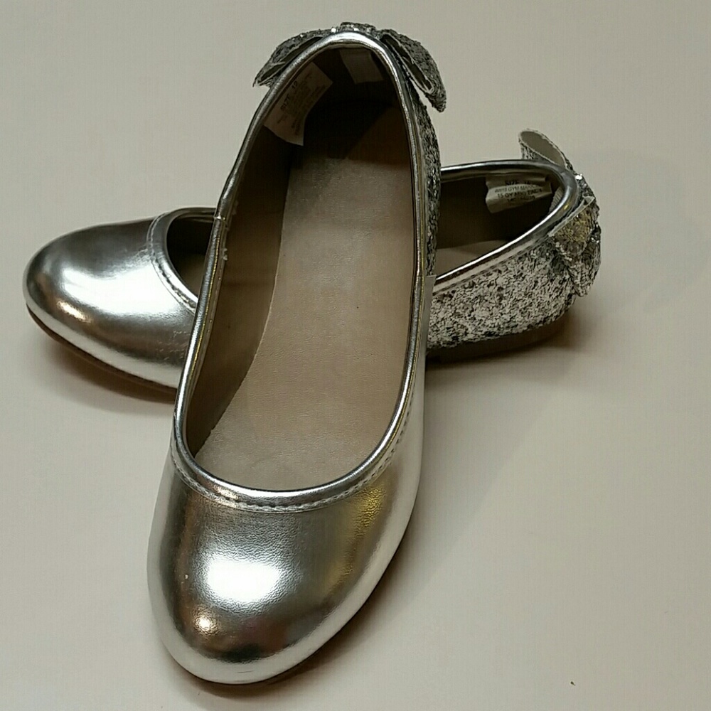 Girls Sliver Ballet Flats
