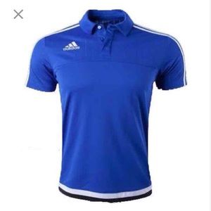 NWT Adidas Blue Polo Large