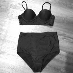 👙BLACK HIGH WAISTED VINTAGE STYLE BIKINI