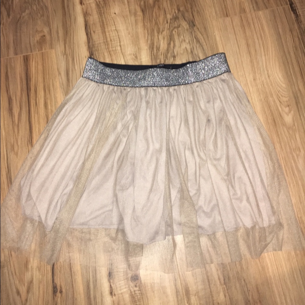 Gold Urban Outfitters Skater Skirt